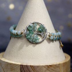 Bracelet tressé arbre de vie Amazonite