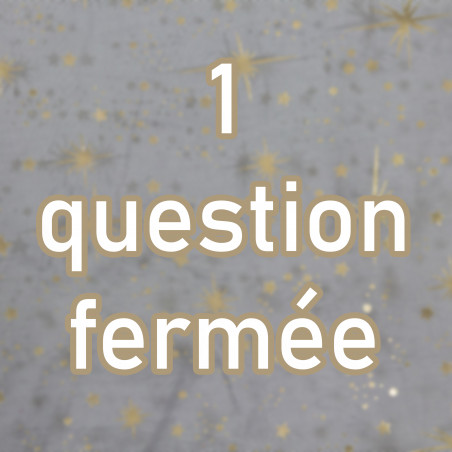 1 question fermée (oui ou non)
