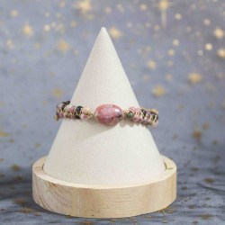 Bracelet réglable rhodonite