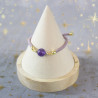 Bracelet en améthyste réglable tissu