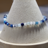 Bracelet agate bleu 4mm