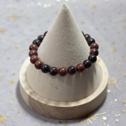 Bracelet Jaspe Rouge hématite 8mm