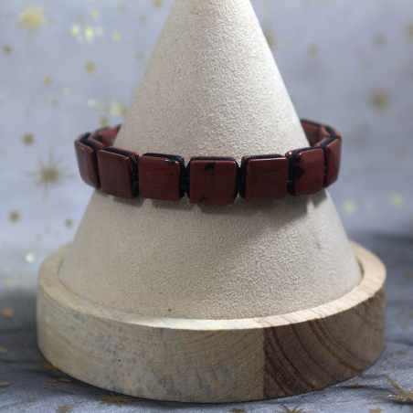 Bracelet Jaspe Rouge réglable