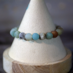 Bracelet Amazonite non lissé