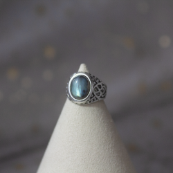 Bague en Labradorite réglable