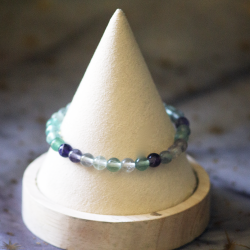 Bracelet fluorite 6mm