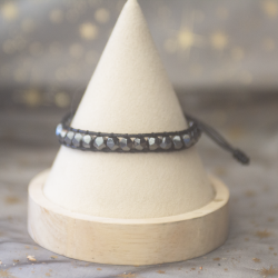 Bracelet tressé Hématite