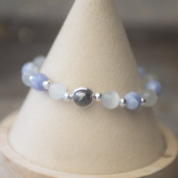 Bracelet Agate Violette,...