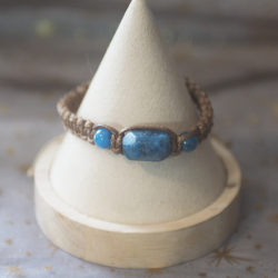 Bracelet tressé en apatite