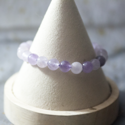 Bracelet 8mm jade violette