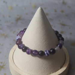 Bracelet Onyx Violet 8mm