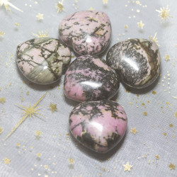 Coeur en rhodonite