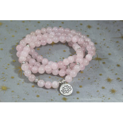 Mala Quartz rose