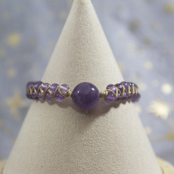 Bracelet en Améthyste tressé