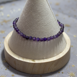 Bracelet améthyste 4mm
