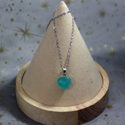 Collier coeur en Amazonite...